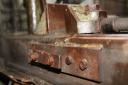 Broken power hacksaw bed